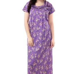 soulemo Women Cotton Floor Length Nighty 1648 image 1