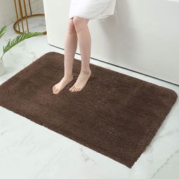 LUXEHOME INTERNATIONAL Coffee Brown Solid Bath Rugs-picture-34