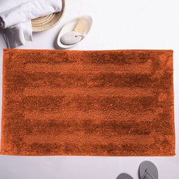LUXEHOME INTERNATIONAL  Rust Brown Anti Skid Bath Rug-picture-7