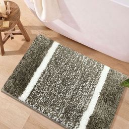 LUXEHOME INTERNATIONAL Taupe Self-Design Anti-Skid Bath Mat-picture-27