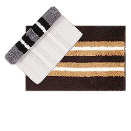 LUXEHOME INTERNATIONAL Set Of 2 Striped 1800 GSM Door Mats-picture-26
