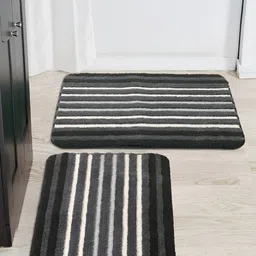 Saral Home WOW Black 2 Pieces Microfiber Antiskid Bath Mat-image-26