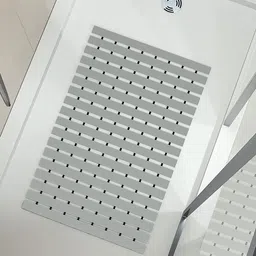 LUXEHOME INTERNATIONAL Grey Textured Design Rubber Backing Anti-Slip Bath Rug image 4