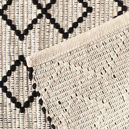 SASHAA WORLD Black & Beige Geometric Printed Cotton Floor Mat image 4