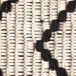 SASHAA WORLD Black & Beige Geometric Printed Cotton Floor Mat image 2