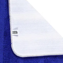 Saral Home Set Of 2 Blue & Grey Self-Design Super Soft Anti-Skid Bath Rugs image 4