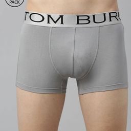 TOM BURG Men Pack Of 2 Grey Solid Classic Trunks-picture-17