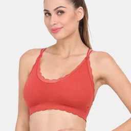 Amour Secret Rust Red Lightly Padded Dry Fit Sports Bra image 4