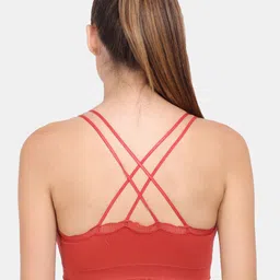 Amour Secret Rust Red Lightly Padded Dry Fit Sports Bra image 2