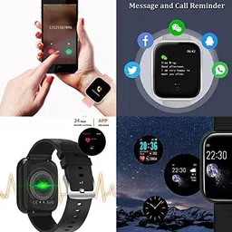 OLICOM M1 Latest ID116 Plus Bluetooth Smart Fitness Band Watch with Heart Rate Activity Tracker Waterproof Body, Calorie Counter, Blood Pressure (1), OLED Touchscreen for Men/Women image 2