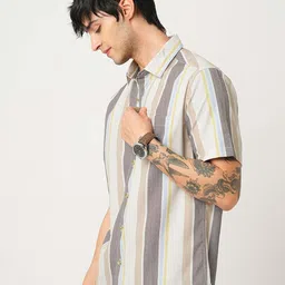 VASTRADO Men Classic Slim Fit Multi Stripes Striped Casual Shirt-picture-37