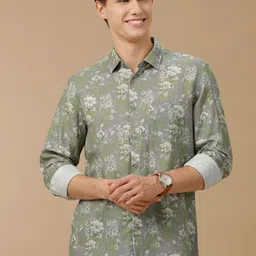 Linen Club Men Floral Printed Contemporary Slim Fit Casual Shirt-picture-28