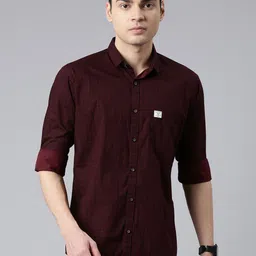 Majestic Man Comfort Slim Fit Opaque Checked Cotton Casual Shirt-image-39