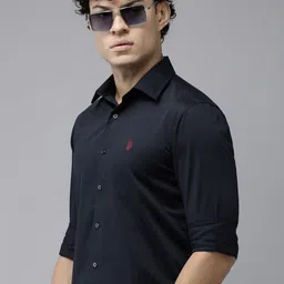 U.S. Polo Assn. Tailored Fit Spread Collar Pure Cotton Casual Shirt-picture-22