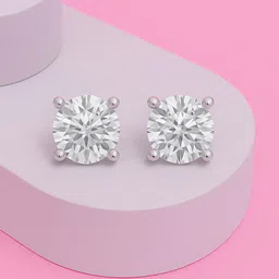Zisthi 925 Sterling Silver Rhodium-Plated American Diamond Studded Circular Shape Studs-picture-38