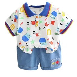 StyleCast x Revolte Boys Polo Collar Short Sleeves Printed Shirt with Shorts-picture-18