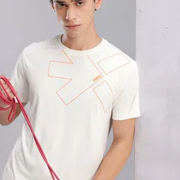 HRX by Hrithik Roshan Brand Logo Printed Training T-shirt-picture-16