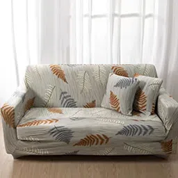 HOUSE OF QUIRK Grey Printed 3-Seater Flexible Stretch Sofa Slipcover-picture-11