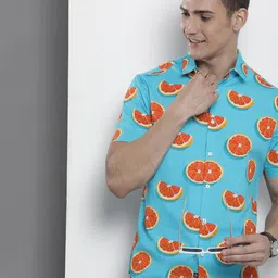 The Indian Garage Co Men Slim Fit Printed Casual Shirt-picture-14