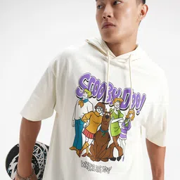 HIGHLANDER Graphic Printed Hooded Scooby Doo Drop-Shoulder Sleeves Oversized T-shirt-picture-31