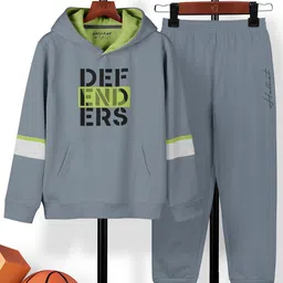 HELLCAT Girls Printed Hooded T-shirt With Joggers Clothing Set-picture-37