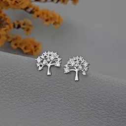 DressBerry Rhodium-Plated 925 Sterling Silver Contemporary Studs-picture-16