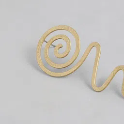 AITIHYA Gold-Plated Geometric Drop Earrings image 5