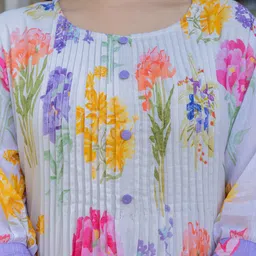 Indo Era Printed Pure Cotton A-Line Tunic & Trousers Co-Ord Set image 4