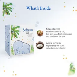 Softsens Kids Set Of 4 Mambo the Elephant Shaped Soap With Shea Butter - 75 g Each image 3