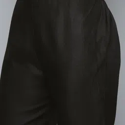 Kvsfab Women Black Embroidered Mirror Work Kurta with Trousers & Dupatta image 3