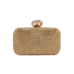 SWISNI Gold Canvas Clutches SWIS-502 image 2