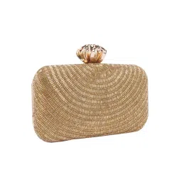 SWISNI Gold Canvas Clutches SWIS-502 image 3