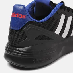 ADIDAS Men Black & Silver-Toned Woven Design Nebzed Running Shoes image 3