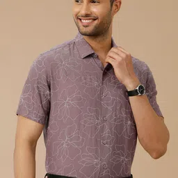 Linen Club Men Contemporary Slim Fit Opaque Printed Casual Shirt image 3