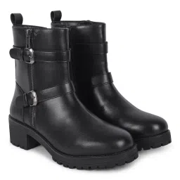 Yoho Women Black Casual Boots-image-46