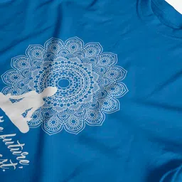 indissh Men's Regular Fit Cotton Yoga Print T-Shirt image 2