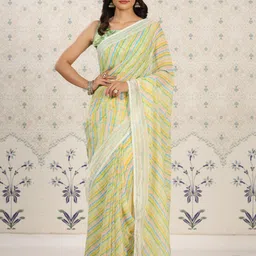 Ode by House of Pataudi Floral Poly Georgette Designer Saree-picture-4