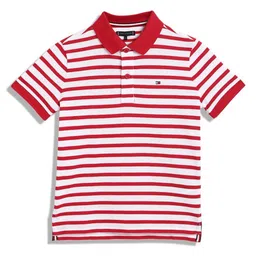 Tommy Hilfiger Boys Striped Polo Collar Pockets T-shirt-picture-12