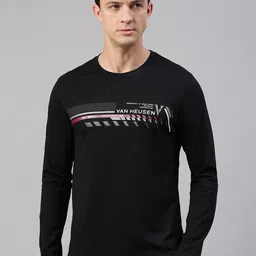 van heusen innerwear Van Heusen Typography Printed Round Neck Long Sleeves Cotton T-shirt-picture-29