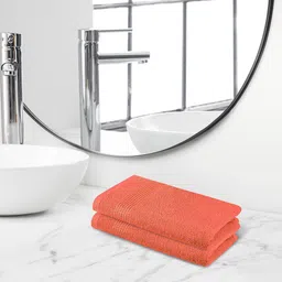 Himeya Orange 2 Pieces Terry Cotton 300 GSMHand Towels image 1
