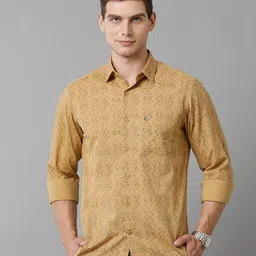 CAVALLO by Linen Club Contemporary Abstract Printed Slim Fit Cotton Linen Casual Shirt-image-87