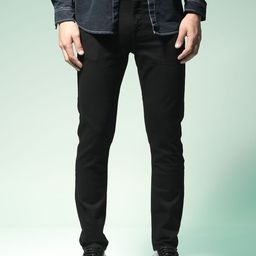 Flying Machine Men Black Micheal Slim Tapered Fit Mid-Rise Clean Look Stretchable Jeans-picture-17