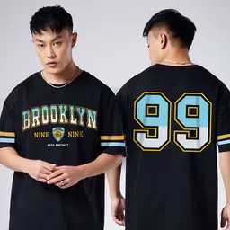 The Souled Store Brooklyn Nine-Nine 99th Precinct Black Oversized T-Shirts-picture-18