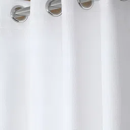 HOSTA HOMES White Textured Black Out Long Door Curtain image 5