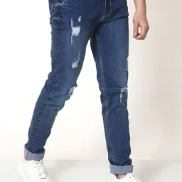 BAESD Boys Smart Slim Fit Mildly Distressed Heavy Fade Stretchable Denim Jeans image 3