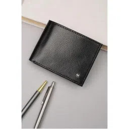 Louis Philippe Men Formal Black Textured Wallet-picture-13