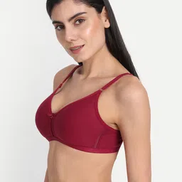 Aimly Pack Of 2 Seamless Non-Padded Non-Wired Full Coverage Cotton T-Shirt Bra image 2