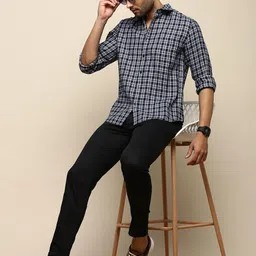 INVICTUS Sport Slim Fit Tartan Checks Cotton Casual Shirt-picture-23