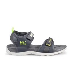 Campus Men Grey & Green Solid Sports Sandals image 2