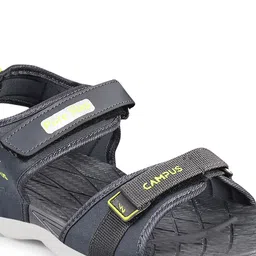 Campus Men Grey & Green Solid Sports Sandals image 4